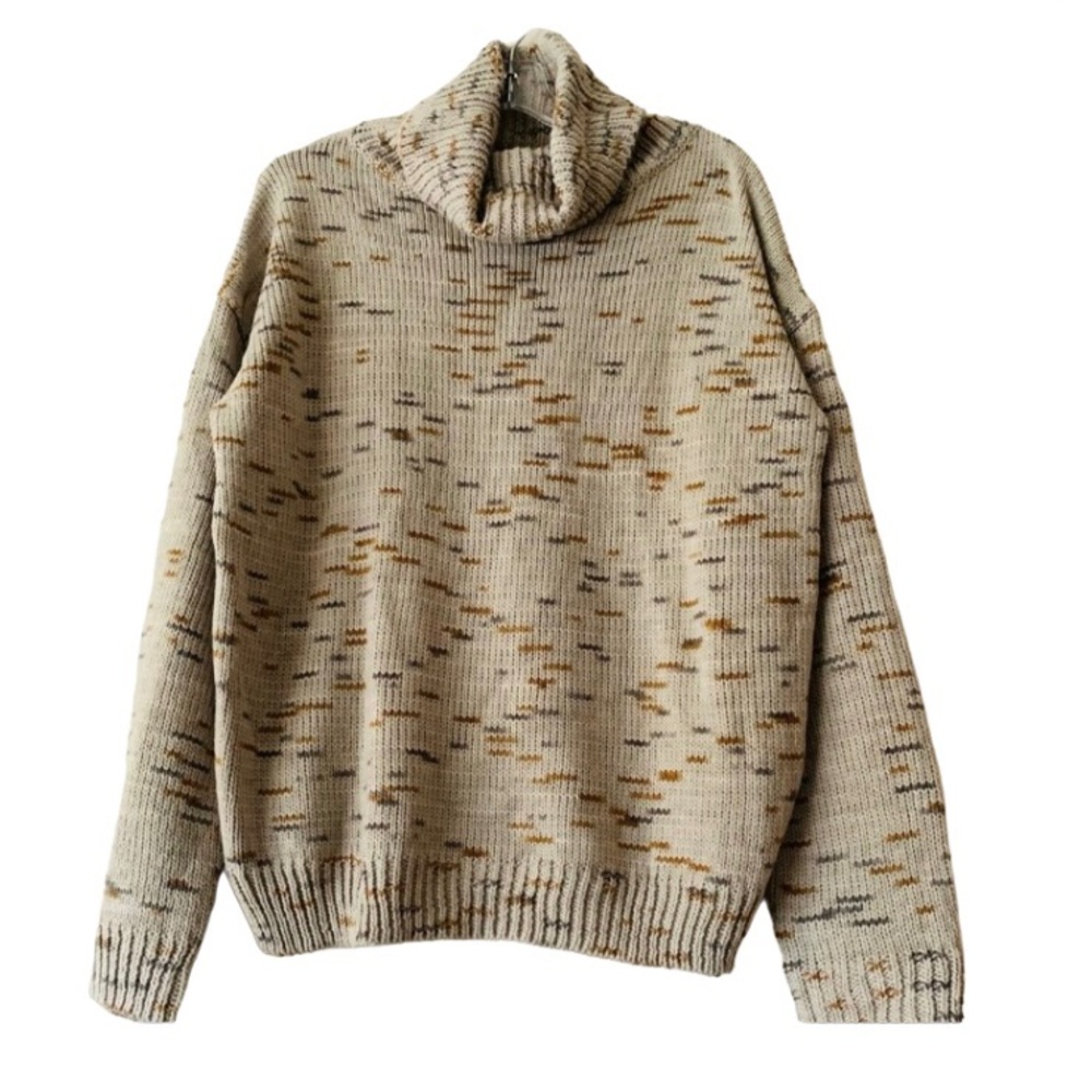 NWT Avantlook Chunky Knit Cowl Neck Sweater Women Size M Cabincore Fisherman